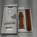 OUHENG Leather Bands Compatible with Apple Watch Band 49mm/46mm/45mm/44mm/42mm, Genuine Leather Strap for iWatch Ultra 3/2/1 & SE 3/2/1 Series 11 10 9 8 7 6 5 4 3 2 1 (Retro Brown/Silver)