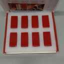 Magnetic Flag/Curtain Weights 8 Pack of Waterproof Magnets + Carrying Case, Great for Stopping American Flag Tangles, Clip On Bottom, Heavy Duty Works Outdoor to Stop Wind (Red)