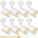 VANoopee 10W Dimmable LED Track Lighting Heads H Type Track Light Replacement Fixtures Bright 3000K Warm White Ceiling Spotlight for Accent Task Art, Flicker Free CRI90+ 24 800lm White, Pack of 8 (8 Pack)