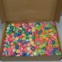 Leitee 500 Pcs Bouncy Balls Bulk, 0.7 Inch/ 18 mm Small Neon Swirl Bouncing Balls for Vending Machine, Kids Birthday Party Favors and Class Prizes (500 Pcs)