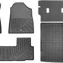 Custom Fit Floor Mats & Cargo Liner for 2026 Honda Passport TrailSport/RTL, Full Set All-Weather TPE Floor Liners 1st & 2nd Row with Backrest Protectors, 2026 Passport Accessories, Black