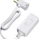 DEWENWILS Plug in Dimmer Switch for Lamp, Table Lamp Dimmer for Dimmable LED/CFL Lights and Incandescent Bulbs, Full Range Slide Control, 5 ft Extension Cord, White (1 pack)