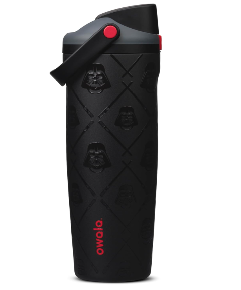 Owala Star Wars FreeSip Sway Insulated Stainless Steel Water Bottle with Two-Way Spout, Built-In Straw and Bucket Handle, Made for Travel, School, and Sports, 30oz, BPA Free, Leak Proof, Darth Vader