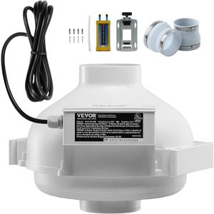 VEVOR Radon Mitigation Fan System,4inch 260CFM,4 X4 Kits