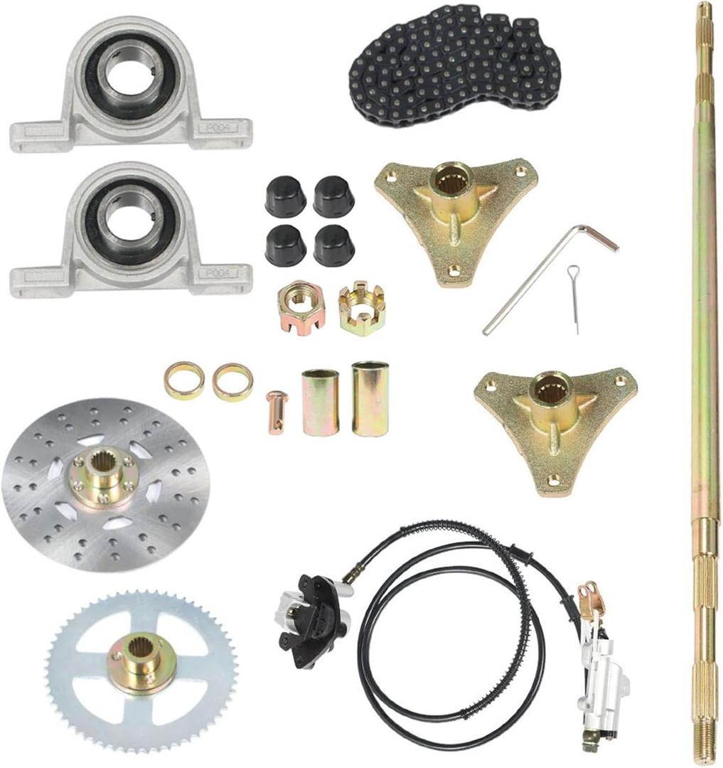labwork 29 inch/740mm Rear Live Axle Kit with Brake Assembly & Chain Replacement for Drift Trike Go Kart 50cc 70cc 90cc ATV Quads