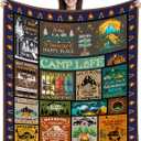 Camping Blanket Gifts for Women Men Camping Essentials Throw Blankets Camp Lovers Gifts Camper Accessories Decor Stuff Gift for Kids Boys Adults Campsite Outdoors Travel Hiking Rv Gift 60"X50"