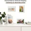 Heimlove 8x10 Picture Frame Set of 5,Photo Frames Display Pictures 8"x10",White Picture Frames 8x10 Wall Gallery Collage Wall Mount or Tabletop Display for Certificate Document
