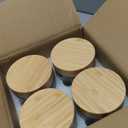 NETANY 4-pack 16oz Glass jars with Airtight Lids, Overnight Oats Containers with Bamboo Lids, Wide mouth Mason Salad jars, Glass Food Storage Containers for Snacks Yogurt Spice Sugar