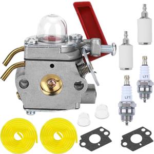 UT33600A Carburetor Tune Up KIts Fits for Homelite UT20760 UT33650A UT33650 UT20006 UT33600 UT32601A UT32605 UT32651 UT32651A 26cc String Trimmer Parts, for Ryobi 308054077 308054043 Weed Eater
