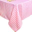 Pink Checkered Tablecloth Cotton Table Cloths 54X70 Inch Pink and White Tablecloth Gingham Table Cloth for Rectangle Table Blush Pink Tablecloths Plaid Picnic Party Supplies