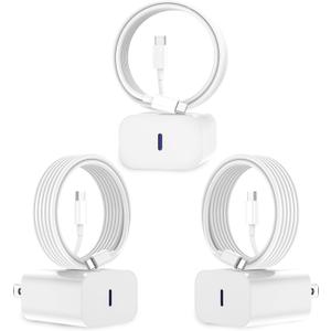iPhone 15 Charger [MFi Certified] USB C Fast Charger 3 Pack 6FT Compatible With iPhone 15 Pro Max, iPad Pro, iPad Mini (White), ZYH-J03