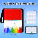 1080 Pocket Trading Card Binder Card Binder 9 Pocket with 60 Removable Sleeves Toploader Binder 3-Ring Zip Card Collection Binder Album for Sports Baseball Card and TCG MTG Cards of Gifts (Colorful)