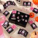 25 Sets Breast Cancer Awareness Gifts Bulk Breast Cancer Is Boo Pink Ribbon Resin Halloween Ghost Gift Box for Charity Women Survivor Public School Events Gift Supplies