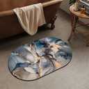 Light Grayish-Blue Gold Marble, Super Absorbent Quick-Drying Bathroom Mat Rug, Rubber Non-Slip Bottoms, Easy to Clean,Ultra Thin Bathroom Rugs Fit Under Door and Bathtub(1624Inch)