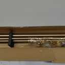 Lwiiom Double Blackout Curtain Rods 72 to 144 Inches (6-12 Feet),1-Inches Front and 5/8 Inches Back Adjustable End Cap Double Window Drapery Rod for Drapes and Curtains,Antique Bronze