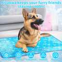 Dog Cooling Mat, Pet Cooling Mat with Non-Toxic Solid Gel, Self-Cooling Pad for Dogs, Waterproof, Durable Cooling Bed for Indoor, Outdoor, Summer. L Size