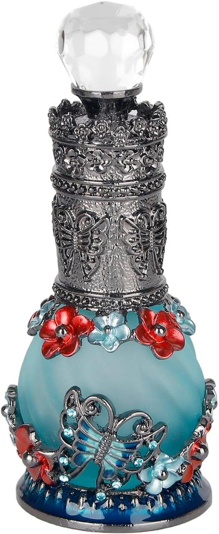 SEVENBEES Butterfly Decoration Gifts - 15ml Decorative Spray Glass Bottle - Refillable Empry Butterfly Decor Perfume Bottle - Girl or Women Gift Souvenir Dresser Table Decor