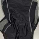 beautyin Women One Piece Swimsuit Athletic Lap Swimming Suit Pro Racerback, Size M, Black Grey