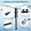 HiTauing Aquarium Heater 25W/50W/100W/200W/300W, Adjustable Knob Fish Tank Heater with Digital Thermometer, Submersible Betta/Turtle Tank Heater for Freshwater and Saltwater Tanks