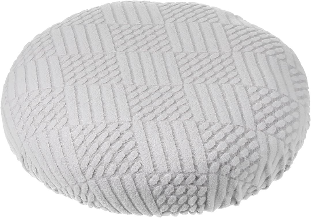 PATIKIL Stool Covers Round, Elastic Bar Stool Covers Washable Stool Cushion Slipcover Stretchy Bar Chair Seat Cover for 14-18 Inch Chair, Grey