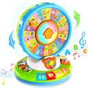 Duchong Learning Toy for Kids 1 2 3 Year Old Boys Girls, Spin and Sing Alphabet Zoo with Sounds, Interactive Educational Toys for Toddler 2-3, First Christmas 1st Birthday Gifts Toy (Multicolor)