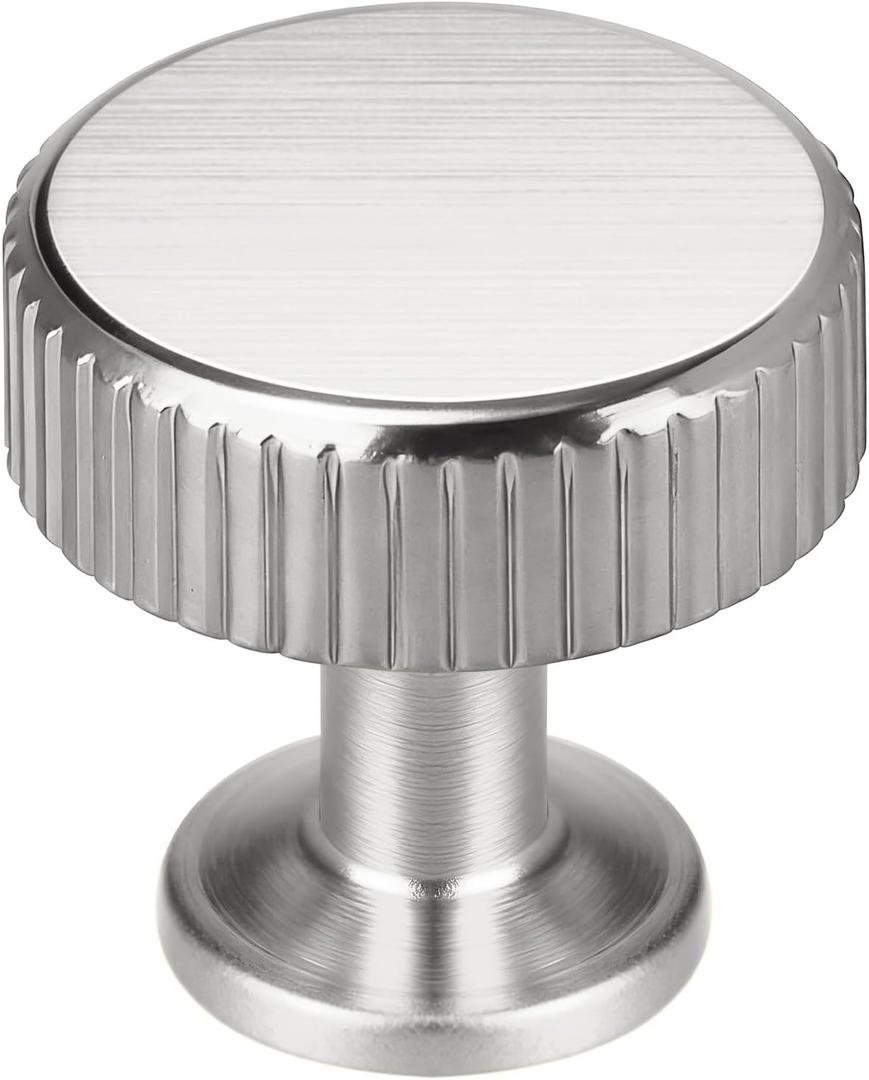 VEHCIL 20 Pack Cabinet Knobs, Kitchen Drawer Dresser Pulls, Cabinet Hardware for Cupboard Furniture, Solid Zinc Alloy, Brushed Nickel