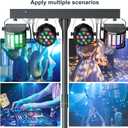 5 in 1 Dj Lights with Stand 5.9ft,Led Dj Par Light+Effect Strobe Light Disco Party Lights for Parties Indoor Sound Activated DMX Wireless Control Mobile Stage Lighting with Carry Bag (Black 1PC)