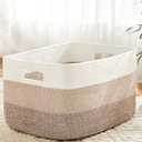Artfeel Blanket Basket,Rectangle Woven Baskets for Storage,30L Laundry Basket for Decorative Nursery Blanket,Toys,Dirty Clothes and Magazine in Shelves,Baby Room,and Living Room