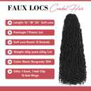 Faux Locs with Curly Ends 18 inch Faux Locs Crochet Hair 7 Packs Soft Locs with Curly Ends 12 Strands Pre looped Crochet Hair Extensions 1B