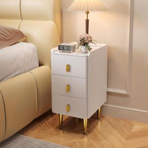 Narrow Nightstand with Drawers, 11.81" Narrow Bedside Table for Bedroom, 15.7''×11.8''×24.5''