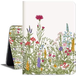 iPad Air 11 Inch Case (M4/M3/M2) 2026/2025/2024, iPad Air 5th/4th Generation Case 10.9 Inch 2022/2020 Women Girls Multi-Angle Viewing with Adjustable Stand Shockproof Auto Wake/Sleep, Flowers