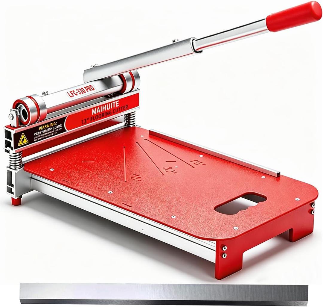 13 Pro Vinyl Plank Cutter with Extra HSS Blade, Laminate Floor Cutter for Laminate Floor, Engineer Wood, LVP, LVT, VCT, SPC, WPC, Maximum cut to13 mm ! Simple Assembly, Quick Cutting