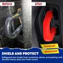 Tow Hook Cover Compatible with GMC Sierra 1500 2019, 2020, 2021, 2022, 2023, 2024, 2025 Accessories - Upgrade Design, Silicone Rubber, Red
