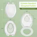 Elongated Toilet Seat with Toddler Seat Built In, Slow Close, Fits both Adult and Child, Potty Training Seat, Magnetic Kids Seat and Cover, Plastic, White