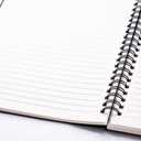 2 Pack College Ruled Notebook, Soft Black Cover Spiral Notebook, Memo Notepad Sketchbook, Students Office Business Diary Spiral Book Journal, 50 Pages, 25 Sheets, 10 x 7.5 Inch