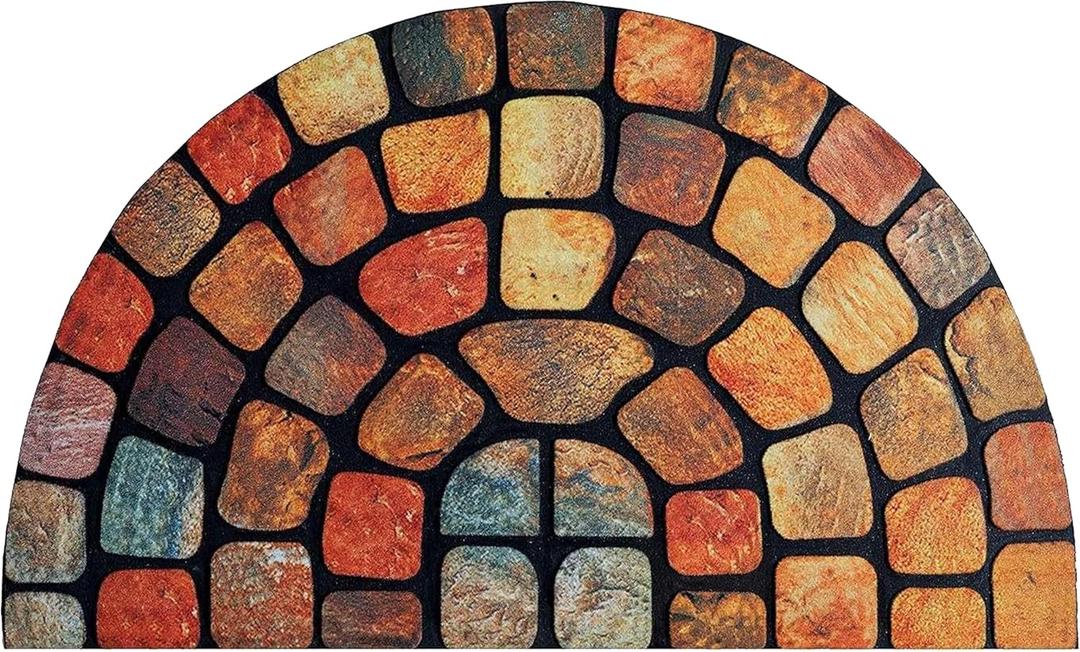 ubdyo Unique in Style Front Door Mat - Low Pile Front Door Mat Outside Entrance - Muddy Dirt Trapping Welcome Matt Outdoor - Rubber Backing Anti Slip Indoor Doormat Entrance, 30" x 17" (Orange)