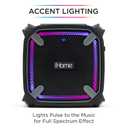 iHome Weather Tough Portable Rechargeable Bluetooth Speaker with Speakerphone and LED Accent Lighting (Mini)