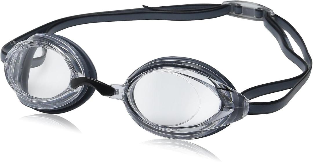 Speedo unisex-adult Swim Goggles Vanquisher 2.0 (Black)