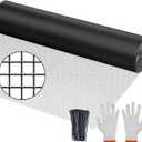 Hardware Cloth, Galvanized Chicken Wire Fence, 19 Gauge Vinyl Coated Wire Mesh Roll, Black Welded Wire Fencing Roll Gopher Wire Mesh Roll for Garden Fencing Rabbit Snake Wire (Black 24IN 100FT)
