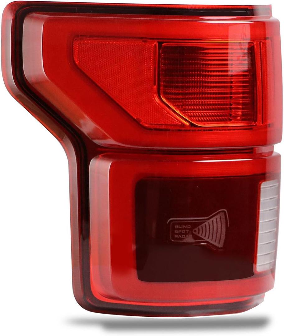 LED Tail Light Compatible With Ford F150 F-150 2018 2019 2020 W/Blind Spot Left Driver Side Taillights Taillamps Brakelights Replace Part Number:KL3Z13405B