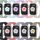 10 Pack Sport Bands Compatible with Apple Watch Band 38mm 40mm 41mm 42mm 44mm 45mm 46mm 49mm Women Men, Soft Silicone Waterproof Strap for Apple Watch SE Ultra iWatch Series 10 9 8 7 6 5 4 3 (Flannel Grey/Vintage Rose/Brick Blue/Ash Rose/Pale Blue/Sage Green/Black/Starlight/Milk Tea/Lavender Purple)