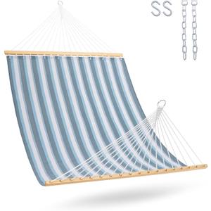Lazy Daze Double Textliene Quick Dry Hammock with Spreader Bar for Outdoor