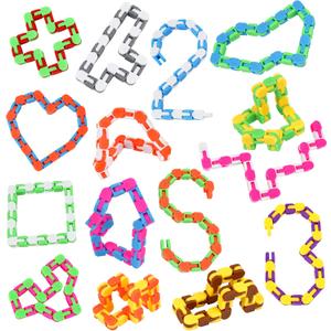 30 Pack Wacky Tracks Fidget Toys for Kids, Finger Sensory Toys, Snake Puzzles for Stress Relief, Party Bag Fillers, Party Favours