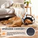 Soft Dog Cone, Stop Licking Deep Pet Recovery Collar After Surgery for Extra Large Dogs, Clear Plastic Breathable Elizabethan Head Neck Circle, Adjustable Comfortable Cones 30cm Long (XL Black)