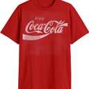 Coke Classic Vintage 80's Adult Logo T-Shirt (Small, Red)
