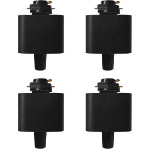 4-Pack Black H-Type 3-Wire Track Light Adapter Connector  Universal LED Track Lighting Adapter for H-Track System, Easy Plug-in Installation, Compatible with Most H-Type Track Rails.