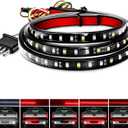 Nilight 60" Truck Tailgate Light Bar 108 LED Single Row Light Strip with Red Running Brake Lights Turn Signal White Reverse Light