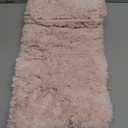 ILANGO Pink Christmas Bathroom Rugs 36"  24" Non Slip & Super Absorbent Extra Thick Soft, Washable Bath Mat for Floor, Non Shedding Microfiber Shaggy Bath Rug with Rubber for Bathtub Sink