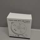 Retractable Power Strip with 6ft Extension Cord, 4 Outlets + 2 USB Ports - Portable for Travel, Home, and Office (White)