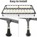 6 Pcs Bed Frame Feet,Feet for Replace Wheels,Risers for Bed Frame,Prevent Sliding Plastic Reinforced Bed Risers,Fits Over a Standard Bed Foot